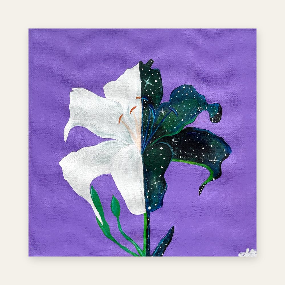 Lily, day & night — Acrylic on canvas · [Year]